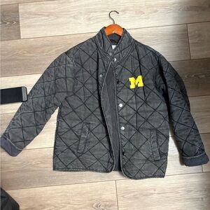 Boxercraft Quilted Black Jacket with Yellow Logo like new!